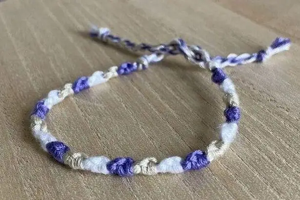 Handmade Allegra Bracelet, anklet, trendy, comfortable, tie, embroidery thread, woven, gi