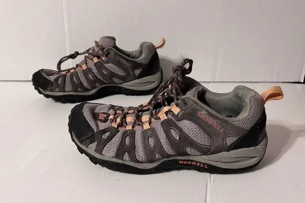 Merrell (J535264) depart dark gull grey trail hiking shoe women size 8