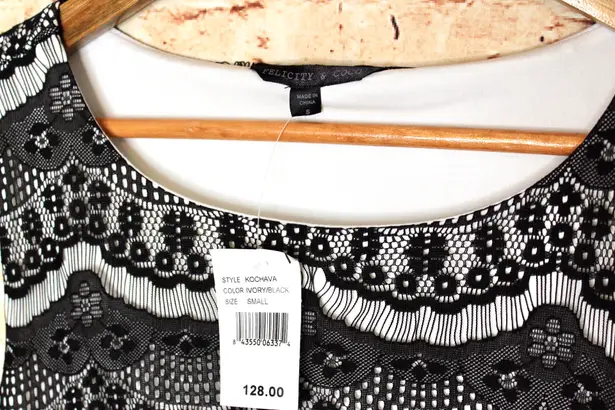 Felicity and Coco | White Black Lace Bodycon Dress