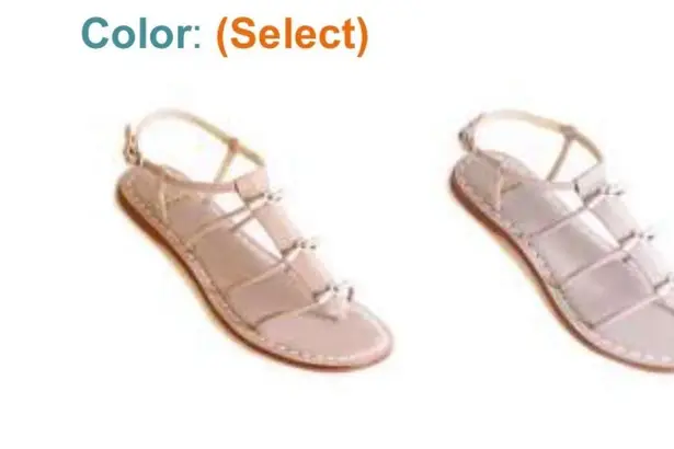 Bernardo Leather Gladiator Sandal Coral color with Silver Hook Detail