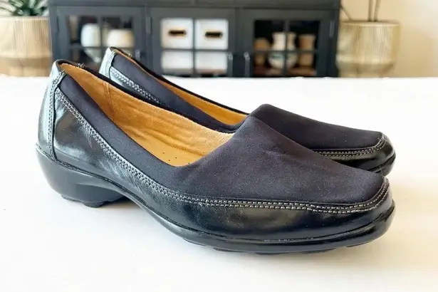 Naturalizer Justify Black Loafer Women’s Sz 7.5 Mixed Materials Leather Neoprene