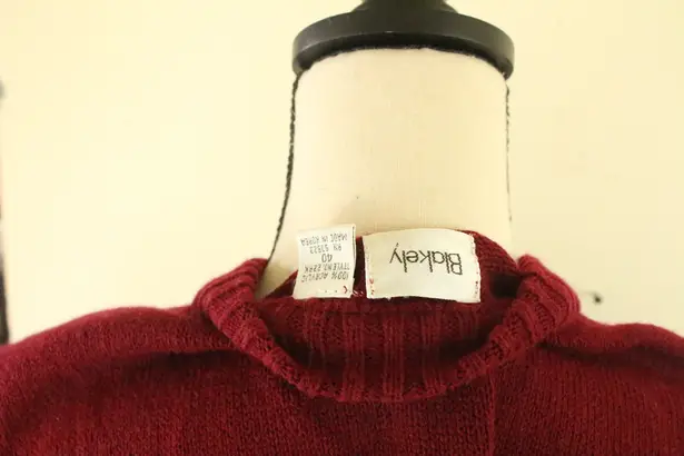 Blakely Vintage 80s Deadstock Burgundy Maroon Short Sleeve Open Cardigan Tassels 18/20