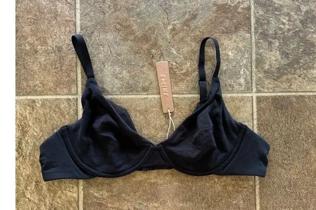 SKIMS Cotton Jersey T-shirt Bra Soot Size 38B