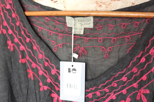 Exist BE Beach by | stone wash gray/ hot pink swim coverup