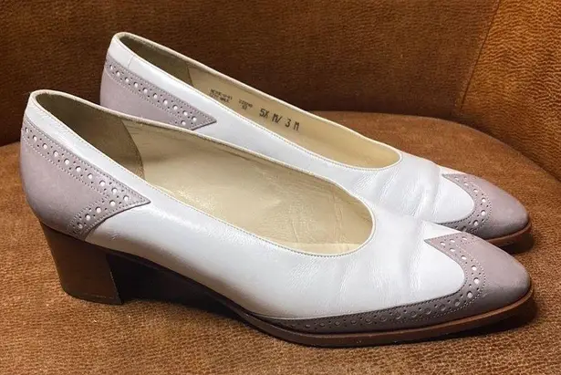 BALLY CITY WALK Spectator Low Heel Pumps 5.5” Gray