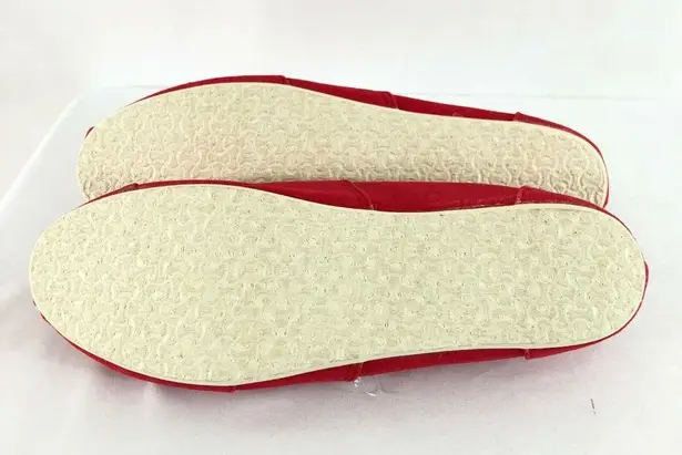 Fantiny Womens Espadrille Flats Slip On Canvas Red Size 42 US 10