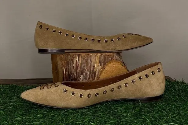 Coach  Valerie Nude Suede Flats 7.5