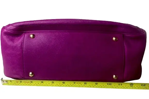 Salvatore Ferragamo GANCINI Magenta Leather Betulla Shoulder Bag w/ Side Pockets