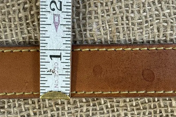 Vintage Womens Tan Full Grain Leather Trouser Belt Size 32