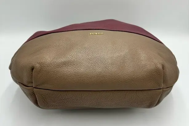 Furla Hobo Bicolor Leather Shoulder Bag