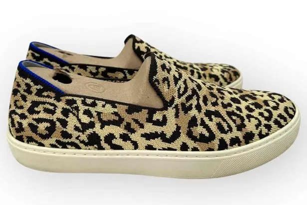 Rothy's Camo Cats Tan Textile Rubber Sole Slip On Sneakers Womens Size 9.5