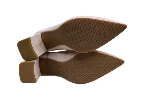 NYDJ Womens 7 Elysia Pointy Toe Leather Pump in Latte NEW