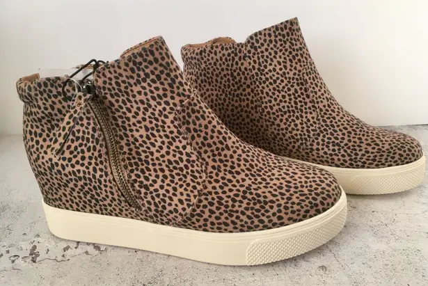 Wedge Heel Sneakers, Size 9 1/2 Brown