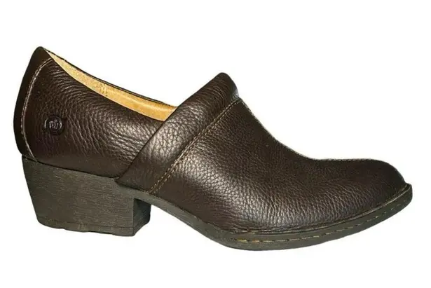 Born Women’s Kinney Leather Slip On Clogs Chocolate Brown Size 8