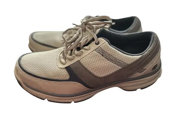 Hush Puppies Unisex Beige Athletic Sneakers Size 9.5 Casual Walking Shoes