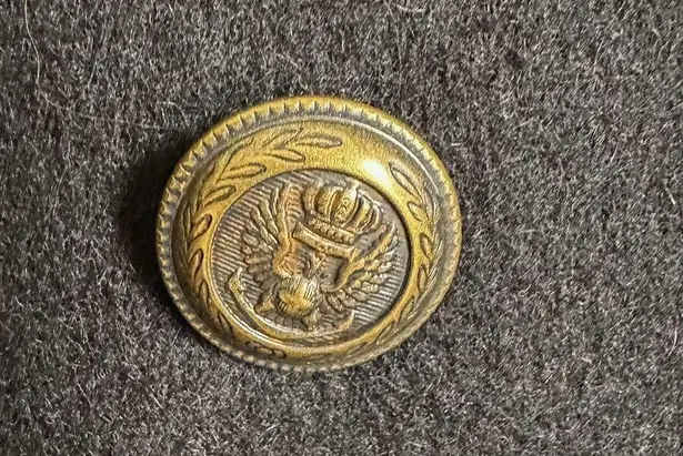 Vintage Black Double Breasted Long Wool Coat Pleated Puff Shoulder sz 8 Petite