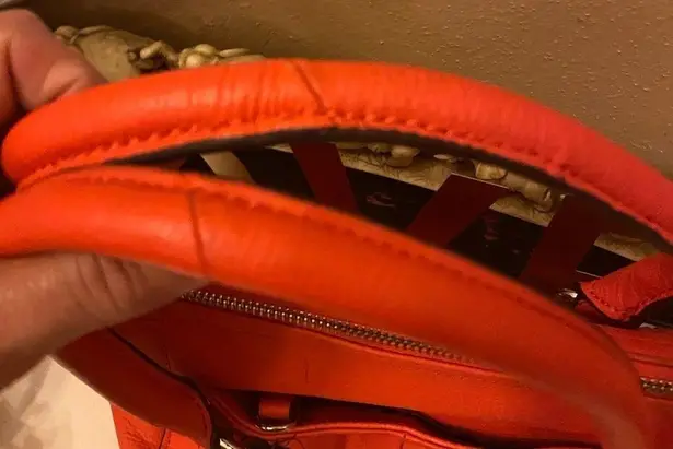 Nwot TIGNANELLO CORAL/TANGERINE COLORED HANDBAG Orange