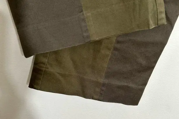 NWOT Green Color Block Wide Bootcut Pants