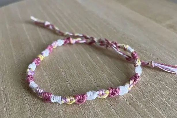 Handmade Marianne Bracelet, anklet, trendy, comfortable, tie, embroidery thread, woven, g