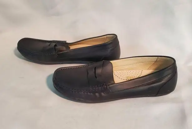 NATURINO Black Piacenza Leather Mocassin Loafers Size38.s68 Size 7