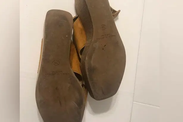 Fabio Rusconi cork platform high heel wedge suede sandal women size 7.5 (38)