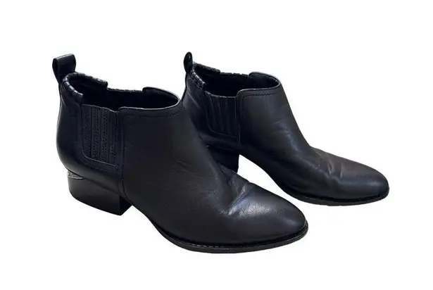 Alexander Wang women’s black cutout ankle boots leather size 6.5 SKU 2943