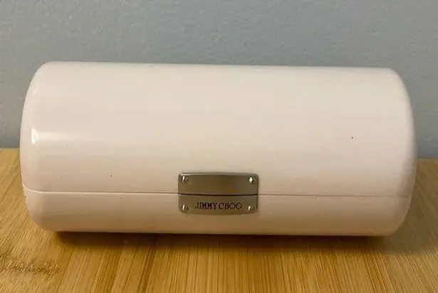 Jimmy Choo Off White Hard Shell Eyewear Sunglass Case