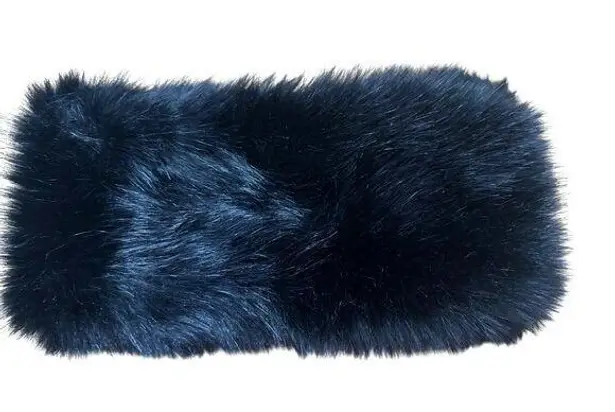 CCC Faux Fur Black Neck Warmer Scarf Muffler All Polyester For Women One Size