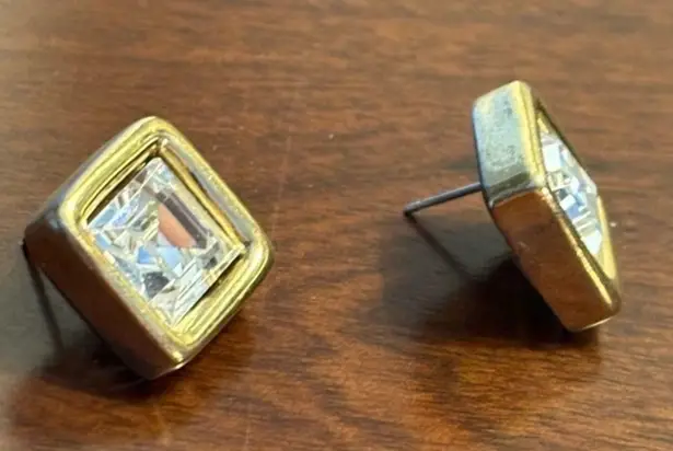 Givenchy Square Post Pierced Vintage Earrings