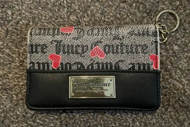 Juicy Couture  Black and Gray Card Holder some of the letters are faded - Image 1
