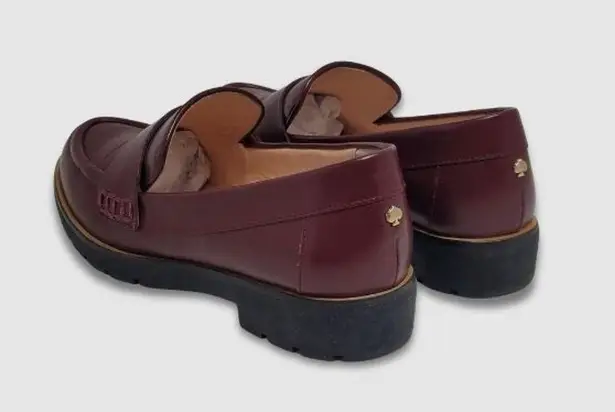 Kate Spade New York Karry Casual Loafers Round Toe Leather Wine Burgundy 6.5M Brown Size 6.5