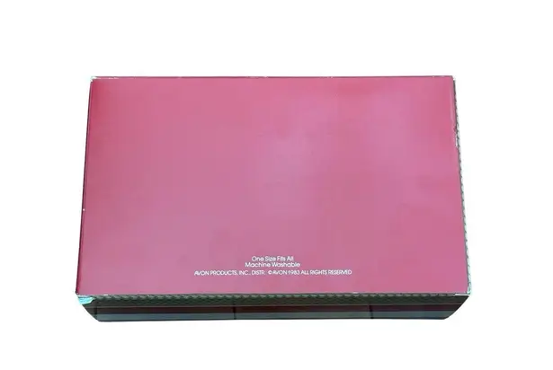 VTG Avon Off White Winter Knit Hat Colorful Coordinates 1983 Snow Holiday Skiing