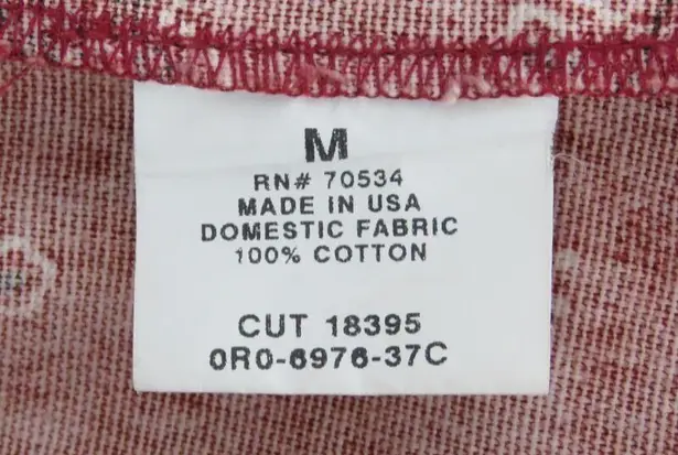 Orvis Vintage Red Bandana Paisley Pattern Jacket Medium Retro Western Glam