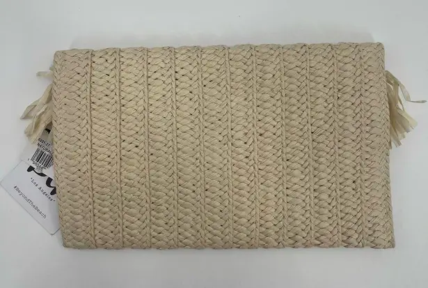 BTB Beyond the Beach Clutch 'Good Times' Natural Turquoise Beach Travel Vacation