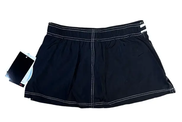 Y2K Swim Skirt Micro Mini Low Waist Black Size 8
