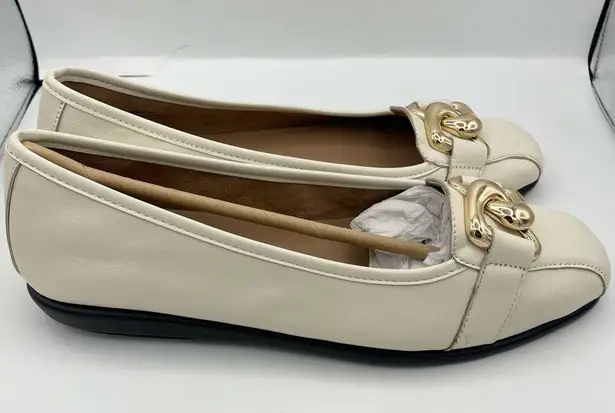 Aerosoles leather comfy ballet flats chain hardware detail women Size 9.5M