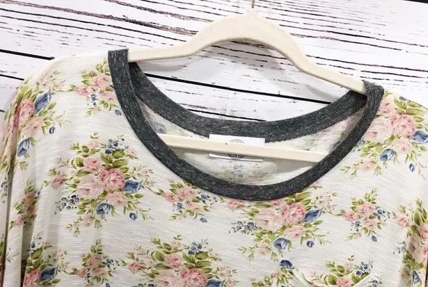 SoulCycle Cropped Athletic Floral Ringer T-Shirt