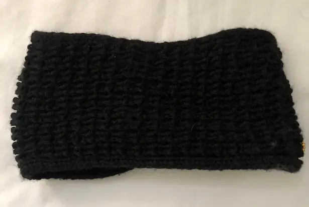 Black gold beaded pearl rhinestone headband turban knitted scarf knot boho