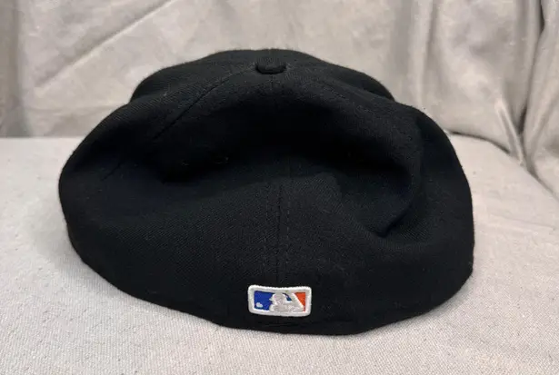 New Era Cap New Era Black Brim New York Mets Baseball Fitted Hat Sz 7 1/2