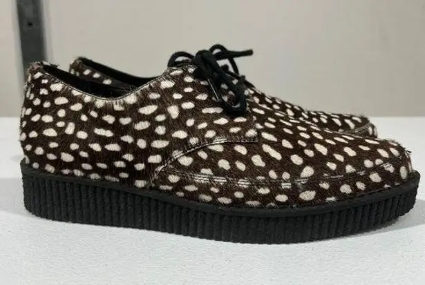 RE/DONE $450 NEW 70s CREEPER SHOES IN COW PRINT SZ 40 9