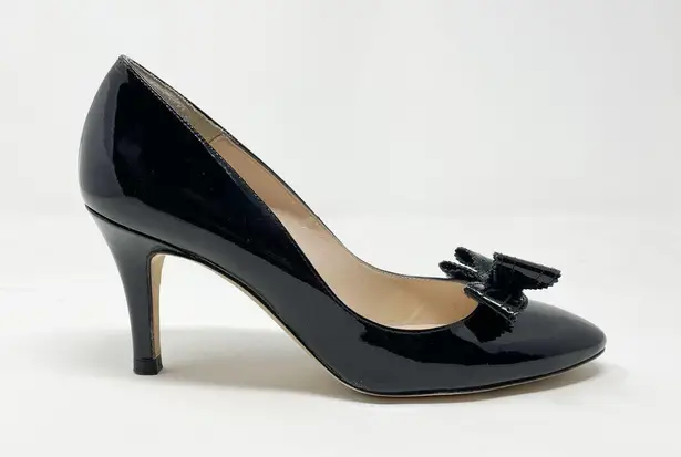 LK Bennett L.K. Bennett Darcia Classic Preppy LK Brogue Black Patent Leather Bow Heels 37