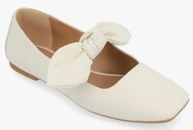 Journee Collection Seralinn Tru Comfort Foam Mary Jane Bow Ballet Flats Size 9 - Image 1