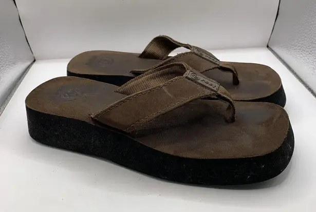 REEF  women’s VTG platform chunky brown sandals flip flop 90’s Y2K size 9 E10