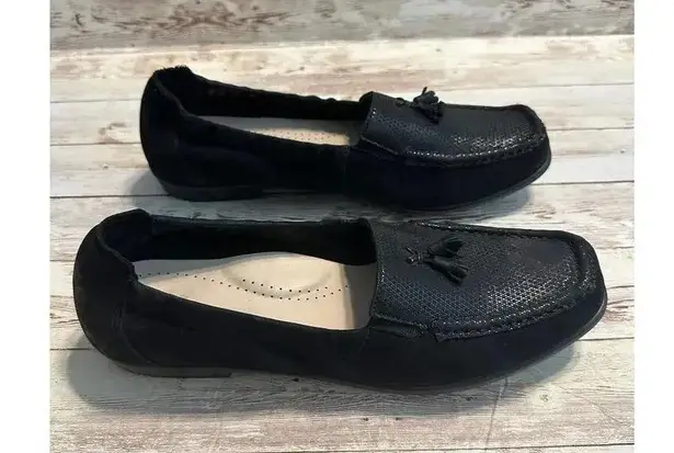 SAS Hope Slip On Loafer Women's Size 9.5 Tassel Onyx Black Leather Comfort NWOT