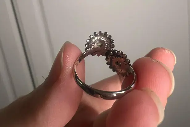 Sunflower Toi Et Moi Diamond Peridot 14k White Gold Ring 5