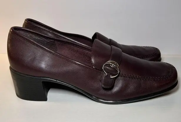 Laura Scott Brown Leather Slip On Shoes Size 8.5. New. No Box. 1.5 Inch Heel