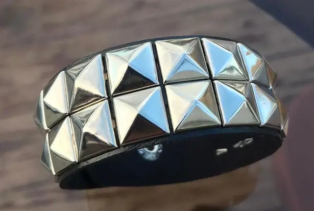 2 PCs Punk PU leather studded Bracelets