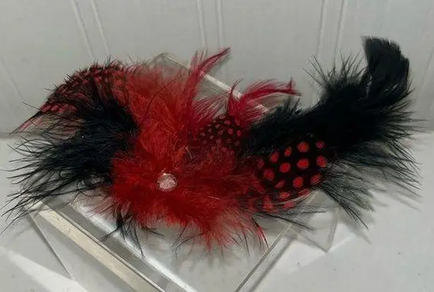 Feather black & red Hair