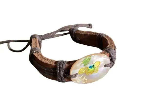 Boho leather bracelet Brown