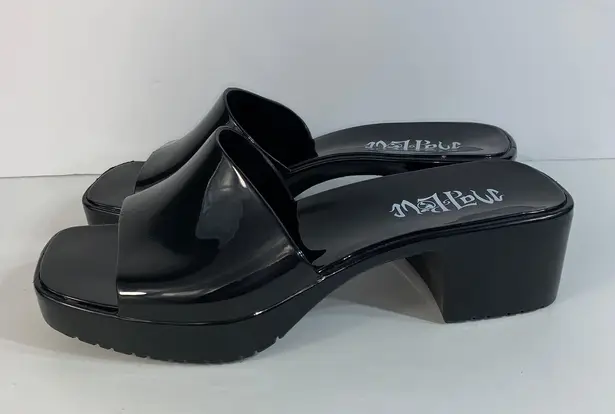 Mad love Women's Marni Jelly Slide Mule Heels Black - Size 6 Y2K